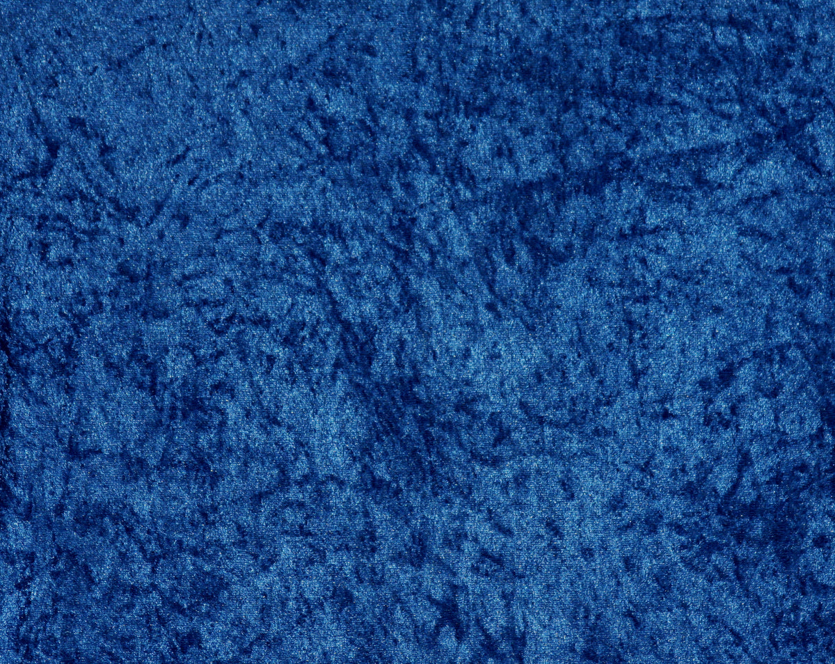 Royal Blue Crushed Velour Fabric In Weave Fabric 5334