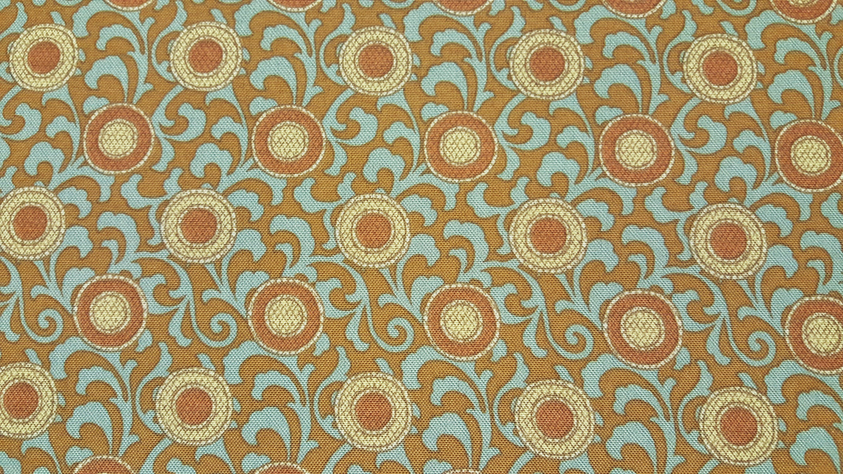 Simple Paisley in Dark Orange / Gold | Drapery / Upholstery Fabric | 54  Wide | By the Yard
