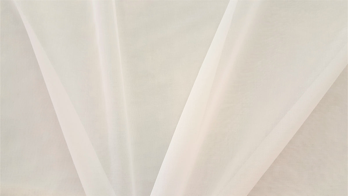 Discount Fabric SHEER Off White Batiste Drapery – In-Weave Fabric