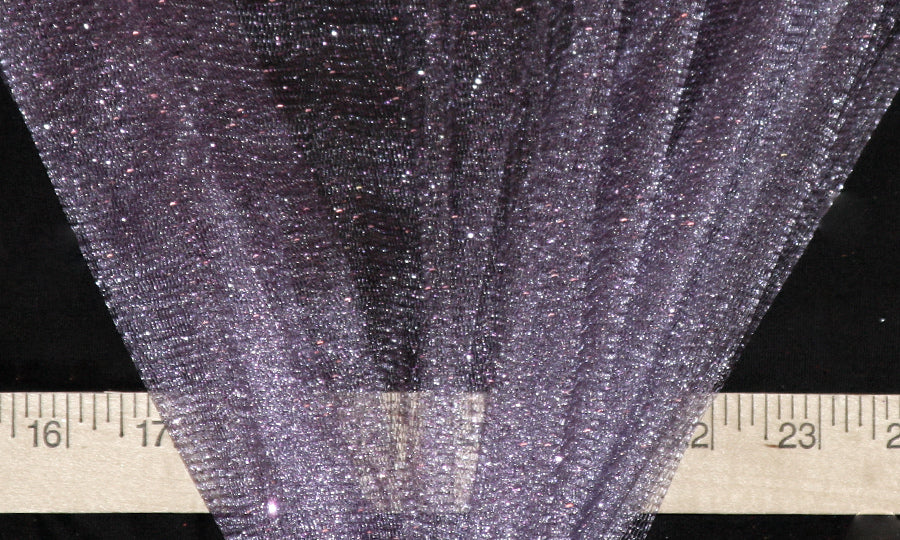 Plum Sparkle Glitter Tulle Fabric – In-Weave Fabric