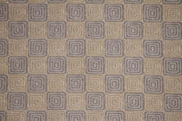 Discount Fabric DRAPERY Dark Gray & Honey Square