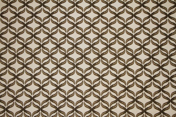 Discount Fabric DRAPERY Taupe & Beige X Ribbon