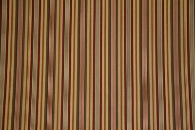 Burgundy Red high quality Beige Stripe Upholstery Drapery Fabric