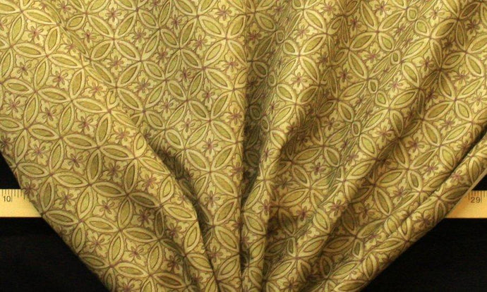 Discount Fabric DRAPERY Mossy Green Idyllic Circle